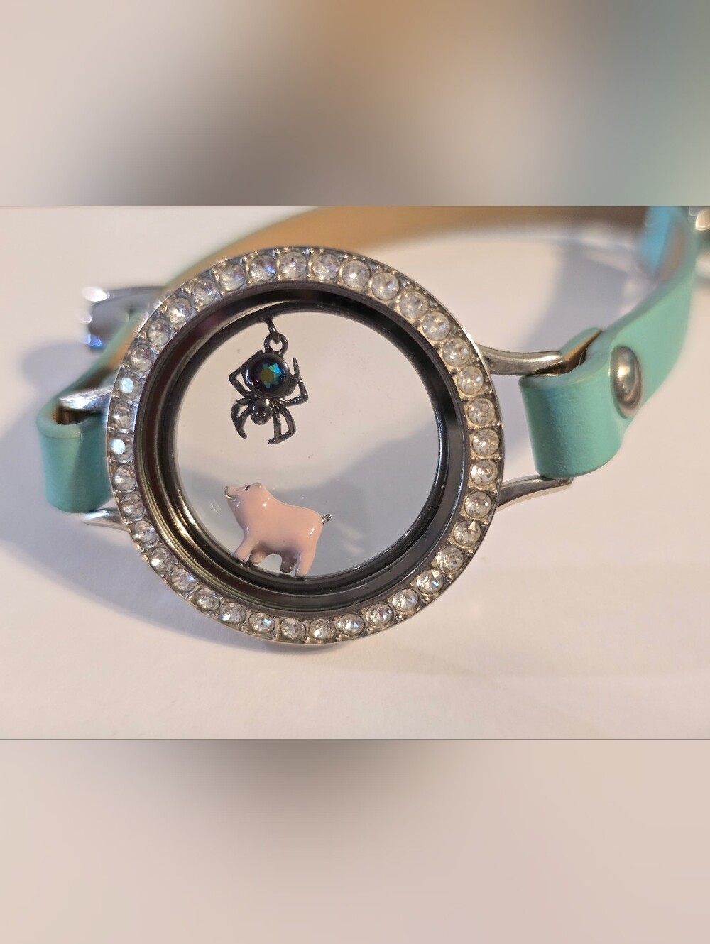 Origami Owl Charlotte's Web Inspired Living Locket Bracelet Pig Spider